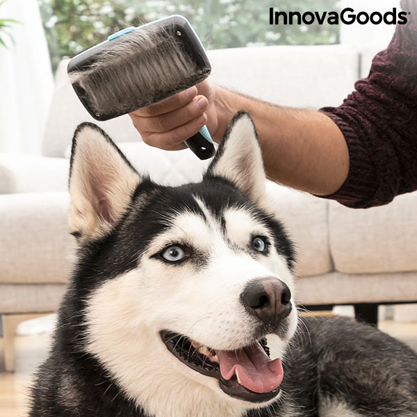 Cleaning Brush for Pets with Retractable Bristles