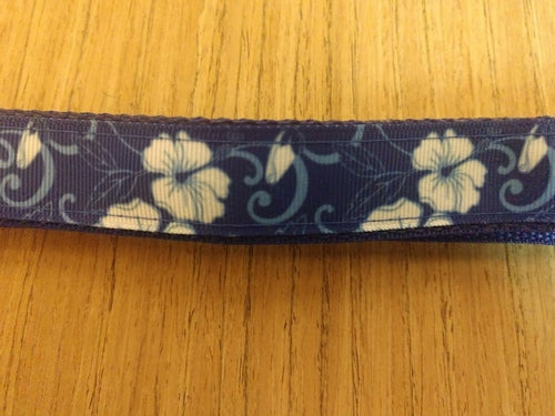 Martingale Collars - Blue Hawaiian Flowers