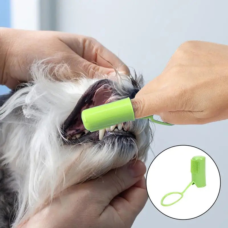 Finger Brush For Pet Teeth Portable Dog Toothbrush For Finger