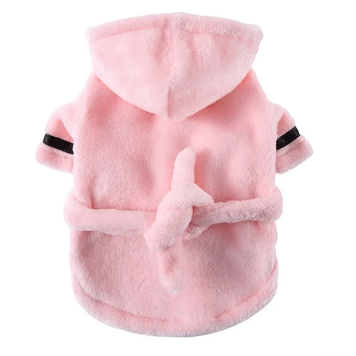 Pet Dog Bathrobe Dog Pajamas Sleeping Clothes Soft Pet Bath Drying