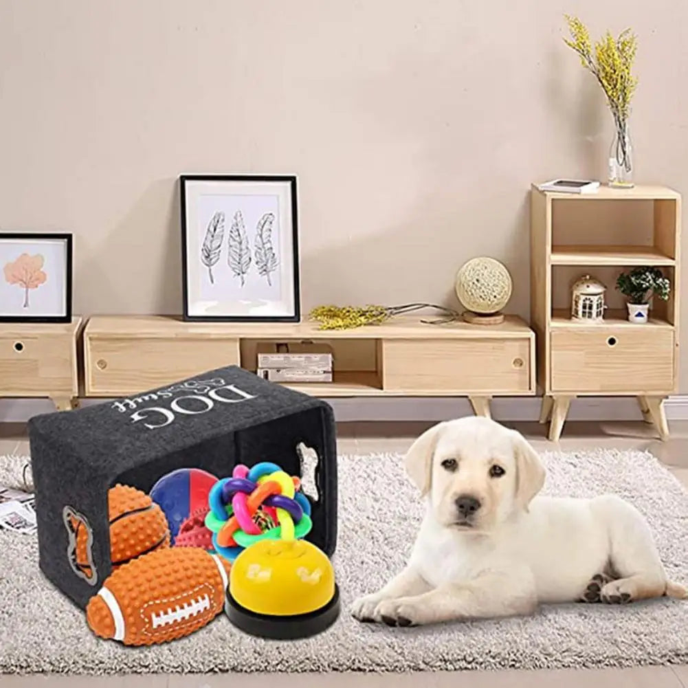 Pet Toy Storage Basket Organizer Pet Toy Storage Box Dog Toy Bin