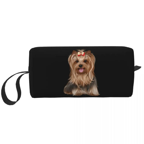 Custom Yorkshire Terrier Designed Dopp Kit / Pouch for Doggie Travel