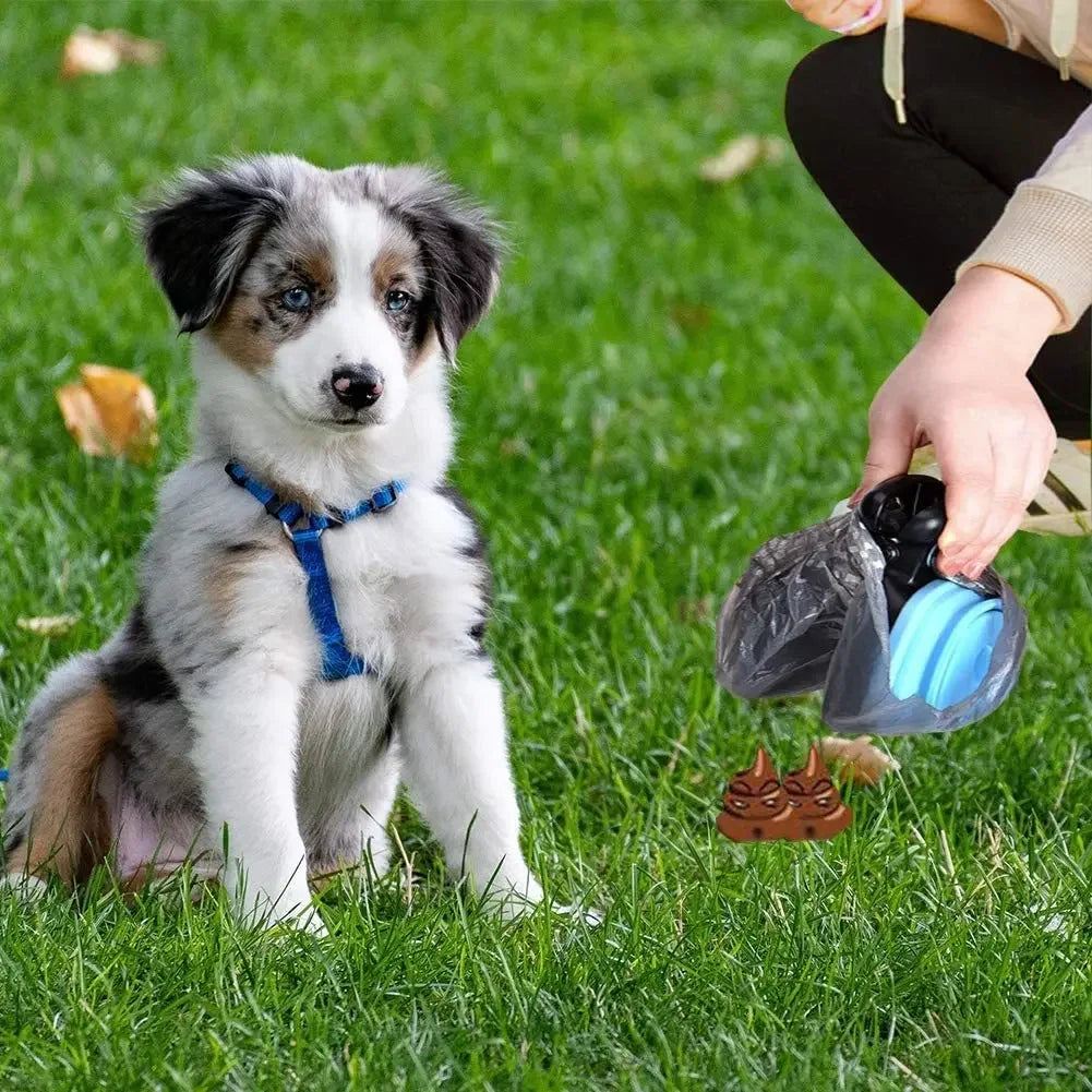 Dog Pet Shovel Travel Foldable Poop Collector with 1 Roll Decomposable