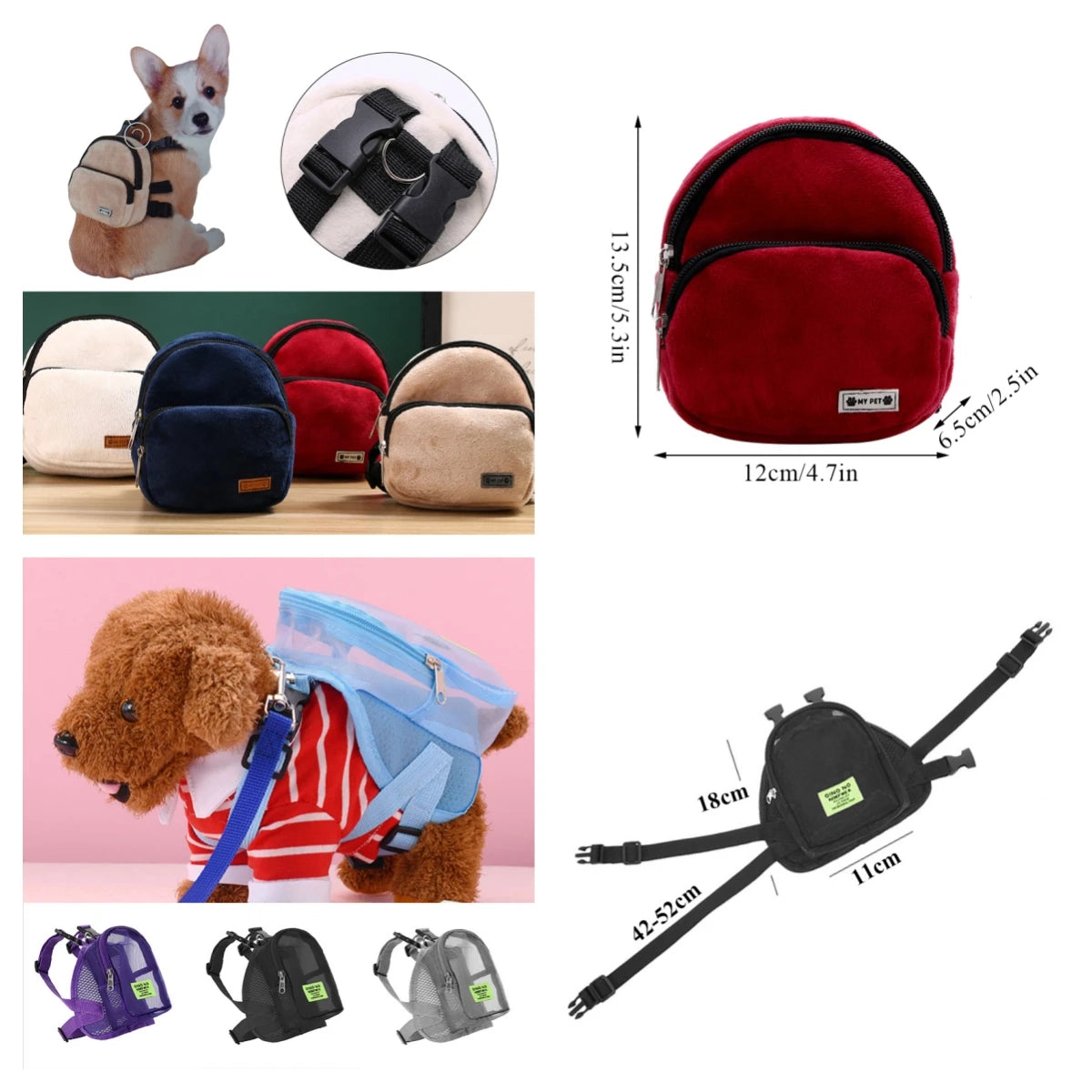 Cute Creative Pet Dog Backpacks Turtle Shape Convenient Pet Backpacks