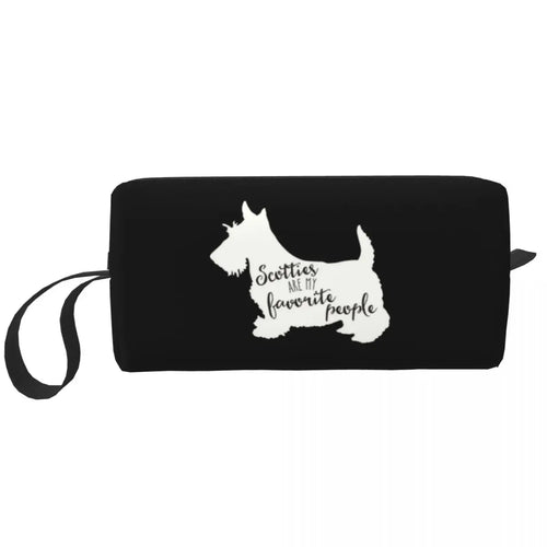 Custom Tartan Scottie Designed Dopp Kit/ Pouch for Doggie Travel