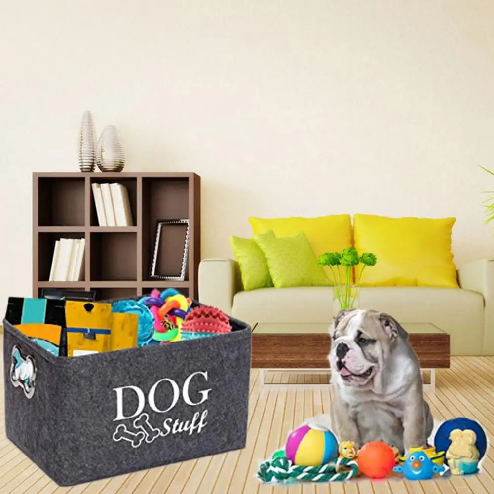 Pet Toy Storage Basket Organizer Pet Toy Storage Box Dog Toy Bin