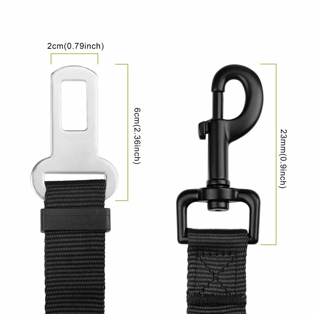 2 Pack Adjustable Dog Harness For Car Seatbelt Connector Restrain