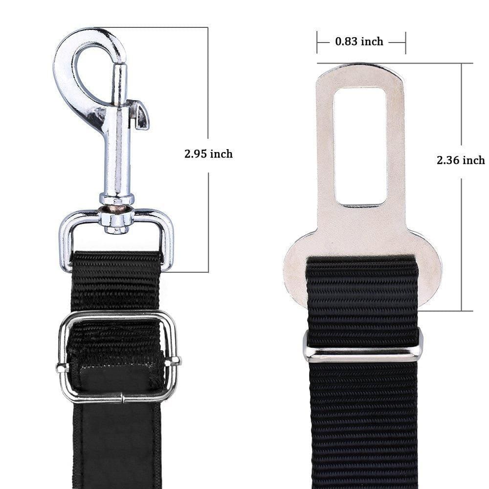 2 Pack Dog Harness Car SUV Seatbelt Connector Restrain Adjustable